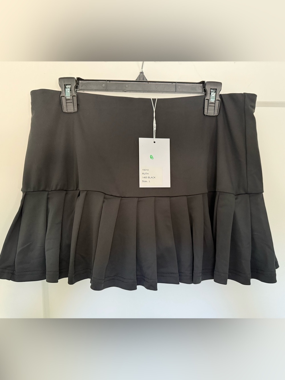 NWT Smith & Quinn Ruth Skort Black Size L Golf Tennis